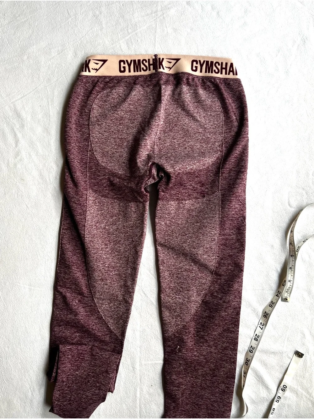 Gymshark Flex Matching Set Ruby Marl Leggings & Sports Bra Size L